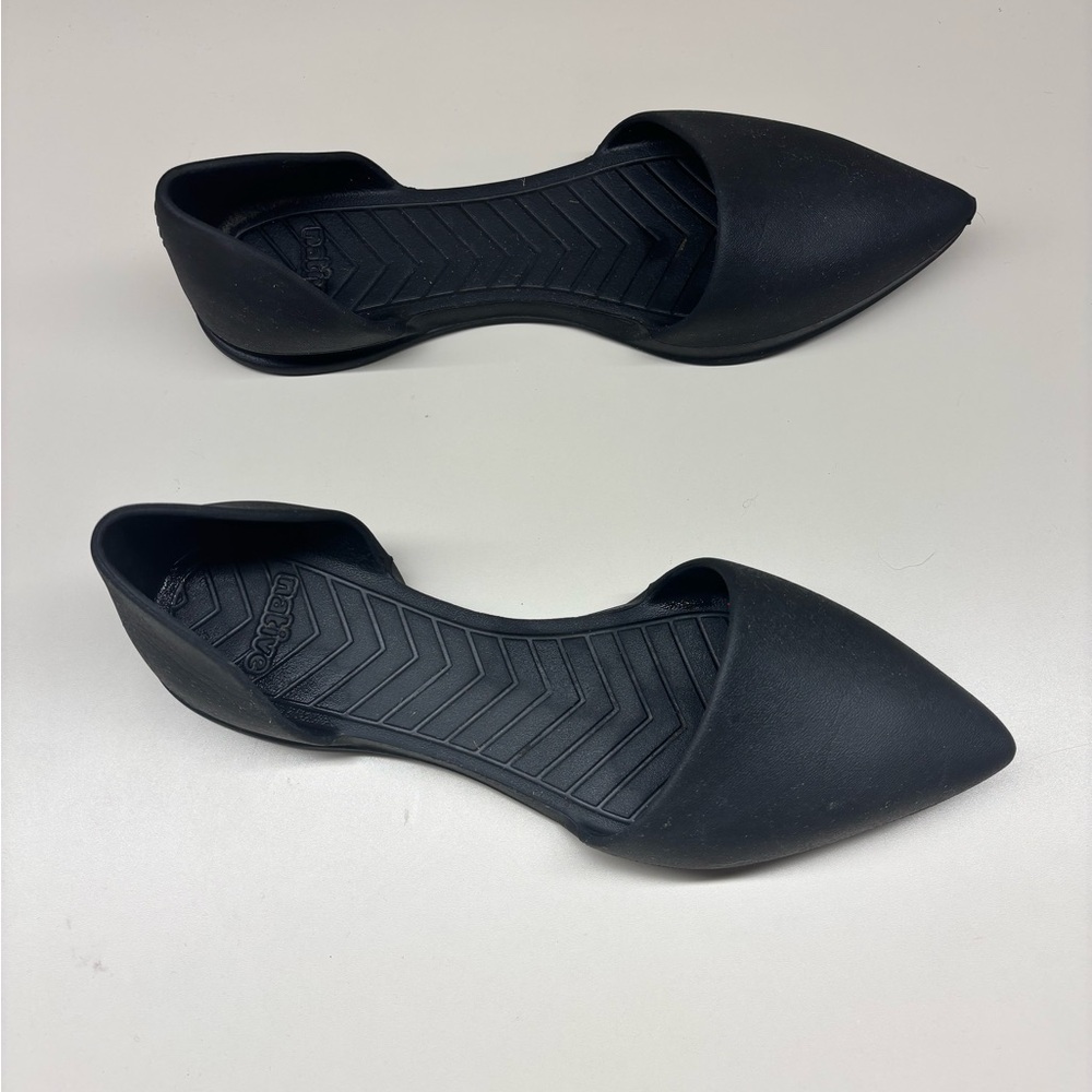 Black Native Shoes Audrey D'Orsay flat in black EVA material